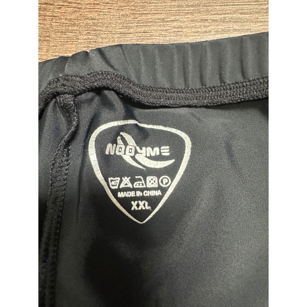 Nooyme Mens Padded Cycling Shorts Black Reflective Bike Chamois Size XXL - Picture 3 of 7